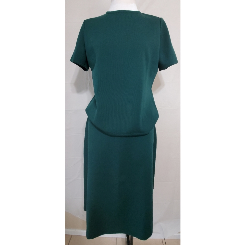 LeRoy Knitwear Dark Green Skirt Set